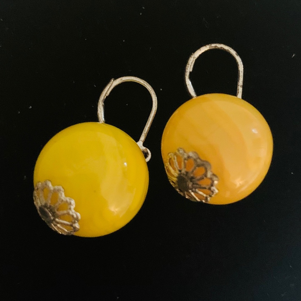 Yellow earrings